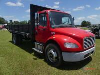 2007 Freightliner M2 Flatbed Dump Truck, s/n 1FVACWDC17HX17381: S/A, Cat C7 Eng., Auto, Odometer Shows 385K mi.
