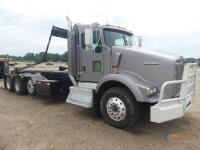 2012 Kenworth T800 Rolloff Truck, s/n 1NKDX4EX7CJ302179: Tri-axle, Day Cab, Cummins Eng., 8LL, Odometer Shows 540K mi.