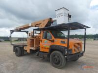 2005 GMC C7500 Bucket Truck, s/n 1GDL7C1E25F520981: 6-sp., Altec LRV60-E70 Aerial Unit, 75' Elevator, Odometer Shows 116K mi..