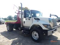 2016 International 7400 Flatbed Truck, s/n 3HAWCAAN4GL747403: S/A, Day Cab, Eaton 8LL, Rolling Tail Board, 2 Winches