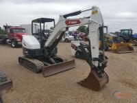 2024 Bobcat E48 Mini Excavator, s/n B6EC11323: Canopy, Hyd. Thumb, Blade, Bkt., Rubber Tracks, Meter Shows 738 hrs