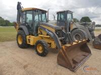 John Deere 410J 4WD Loader Backhoe, s/n 1T0410JXTB0195882: Encl. Cab, Meter Shows 6954 hrs