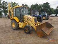 New Holland LB75B 4WD Backhoe, s/n 031047346: Encl. Cab, GP Loader, Meter Shows 3607 hrs