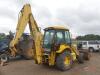 New Holland LB75B 4WD Backhoe, s/n 031047346: Encl. Cab, GP Loader, Meter Shows 3607 hrs - 2