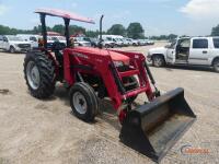 Massey Ferguson 2605 Tractor, s/n 517317: 2wd, Rollbar Canopy, MF L210 Loader w/ Bkt., Drawbar, 3PH, PTO, Meter Shows 319 hrs