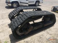 Set of Skid Steer Roller Frames w/ Rubber Tracks
