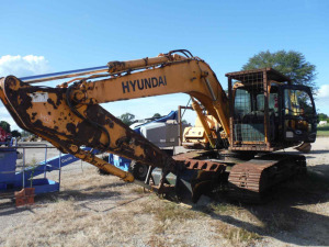 2013 Hyundai Robex 210LC-9 Excavator, s/n HHKHZ601KC0001144 (Salvage): Encl. Cab, Std. Stick, Bkt., TBG Pads