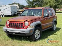 2005 Jeep Liberty 4WD, s/n 1J4GL48K55W583358: 3.7L V6 Eng., Transmission Issues, Odometer Shows 164K mi.