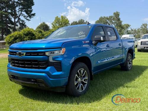 2022 Chevy Silverado 1500 Z71 4WD Pickup, s/n 1GCUDEEL6NZ615094 (Rebuilt Title - Selling As Is): Crew Cab, 6.2L Eng., Auto, Leather, Bose Sound System, Odometer Shows 506 mi.