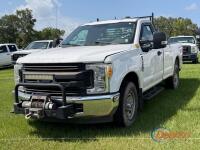 2017 Ford F250 4WD Pickup, s/n 1FTBF2A65HEE48531: Reg. Cab, 6.2L Gas Eng., Auto, Warn Winch, Tool Box, Headache Rack, Tommy Lift, Odometer Shows 85K mi. (Utility Owned)