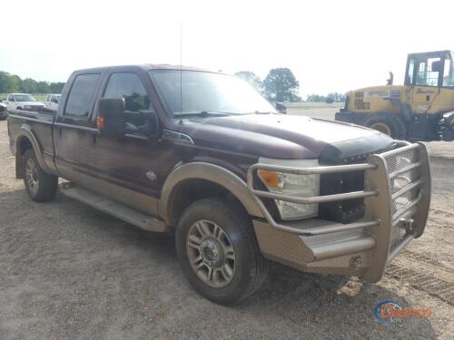 2011 Ford F250 4WD Pickup, s/n 1FT7W2BTXBEC45846: King Ranch, 4-door, Diesel Eng., Odometer Shows 244K mi.