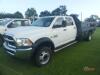 2017 Dodge Ram 5500HD Flatbed Truck, s/n 3C7WRMFL7HG520683: Crew Cab, Cummins Diesel Eng., Auto, 12' Flatbed, Dually, Odometer Shows 125K mi. - 12
