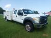 2011 Ford F550 4WD Truck, s/n 1FD0W5HT0BEA38064: Crew Cab, Diesel, Deleted, P/S, A/C, 19.5 Tires, Warner Service Body, Odometer Shows 146K mi.