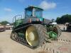 John Deere 9520T Tractor, s/n RW9520T02022: Encl. Cab, 4 Hyd Remotes, Swinging Drawbar, Front Weights, Meter Shows 2293 hrs - 4