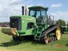 John Deere 9520T Tractor, s/n RW9520T02022: Encl. Cab, 4 Hyd Remotes, Swinging Drawbar, Front Weights, Meter Shows 2293 hrs - 14