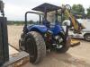 New Holland TS6-110 Tractor, s/n NT01095M: Rollbar, Powershuttle, PTO, Drawbar, 2 Hyd Remotes, Alamo Samurai Hyd. Ditch Bank Mower, Meter Shows 5672 hrs - 4