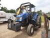 New Holland TS6-110 Tractor, s/n NT01095M: Rollbar, Powershuttle, PTO, Drawbar, 2 Hyd Remotes, Alamo Samurai Hyd. Ditch Bank Mower, Meter Shows 5672 hrs - 15