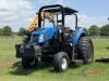 New Holland TS6-110 Tractor, s/n NT01095M: Rollbar, Powershuttle, PTO, Drawbar, 2 Hyd Remotes, Alamo Samurai Hyd. Ditch Bank Mower, Meter Shows 5672 hrs - 16