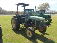 John Deere 5500E Tractor, s/n LV5500E652578: 2WD, Canopy, Meter Shows 4381 hrs (University Owned)