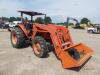 Kubota M8540D MFWD Tractor, s/n 50455: Rollbar Canopy, 8-sp. Shuttle Shift, Front Loader, Woods BH90X Backhoe Attachment w/ 12" & 24" Bkts., 3PH, 540 PTO, 2 Hyd Remotes, Meter Shows 2029 hrs