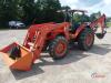 Kubota M8540D MFWD Tractor, s/n 50455: Rollbar Canopy, 8-sp. Shuttle Shift, Front Loader, Woods BH90X Backhoe Attachment w/ 12" & 24" Bkts., 3PH, 540 PTO, 2 Hyd Remotes, Meter Shows 2029 hrs - 17