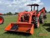 Kubota M8540D MFWD Tractor, s/n 50455: Rollbar Canopy, 8-sp. Shuttle Shift, Front Loader, Woods BH90X Backhoe Attachment w/ 12" & 24" Bkts., 3PH, 540 PTO, 2 Hyd Remotes, Meter Shows 2029 hrs - 18