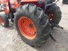 Kubota MX5000F Tractor, s/n 11362: 2wd, Bush Hog M300 Loader, 3PH, PTO, Drawbar, Runs but has Damage from Fallen Tree, Meter Shows 346 hrs - 5
