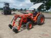 Kubota MX5000F Tractor, s/n 11362: 2wd, Bush Hog M300 Loader, 3PH, PTO, Drawbar, Runs but has Damage from Fallen Tree, Meter Shows 346 hrs - 15