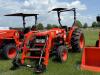 Kubota MX5000F Tractor, s/n 11362: 2wd, Bush Hog M300 Loader, 3PH, PTO, Drawbar, Runs but has Damage from Fallen Tree, Meter Shows 346 hrs - 16