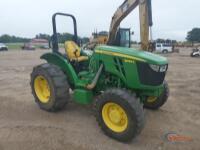 John Deere 5045E MFWD Tractor, s/n 1PY5045EEMM116056: Rollbar, Lift Arms, PTO, Drawbar, Hyd Remote