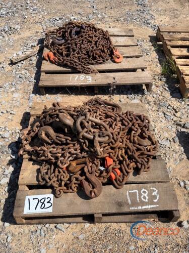 (2) Pallets of Chains w/ Hooks