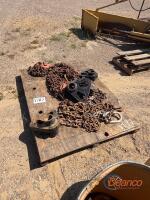 Pallet of Chain Lift Slings, Black Lift Eyes