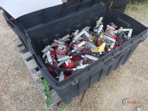 (2) Plastic Tool Boxes w/ Fire Extinguishers