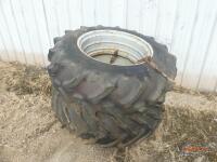 Set of 18.4-34 Dual Tires w/ Ford Rims