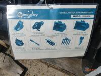 Set of (9) AGT Attachments for Mini Excavator