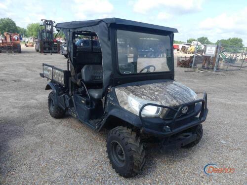 Kubota RTV-X1140 4WD Utility Vehicle, s/n A5KD2GDBTHG022284 (No Title - $50 Trauma Care Fee Applies): Diesel Eng., Hyd. Dump Bed, Canvas Top, 4-seater, 4936 mi., 928 hrs