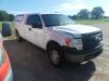 2014 Ford F150 4WD Pickup, s/n 1FTVX1EF9EK10086: Ext. Cab 4-door, Camper Shell, Wrecked in Left Rear, 234K mi. (Utility Owned)