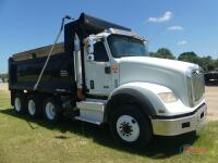 2019 International HX615 Tri-axle Dump Truck, s/n 3HTDSTZT7KN682933: Int'l A26 475hp Eng., Eaton Fuller, Shift Plus Auto., 20K Front, 46K Rears, Air Lift 3rd Axle, Godwin 16' Dump, Elec. Tarp, 266K mi.