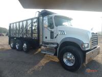 2016 Mack Granite GU713 Tri-axle Dump Truck, s/n 1M2AX04C8GM027918: Mack MP7-405M Eng., 8LL, 20K Front on 425/65R22.5 Tires, 46K Rears on 315/80R22.5 Tires, Air Lift 3rd Axle, Diff Lock, Air Brakes, Chalmers Spring Susp., Alum. Front & Outside Rear Wheels