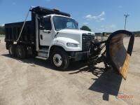 2012 Freightliner M2-106 Tandem-axle Dump Truck, s/n 1FVHC3RS8CDBE7354: Cummins Eng., 12K Front, 40K Rears, Warren 12/14-yard Bed, Henke Front-mount Snow Plow, 139K mi (Owned by MDOT)