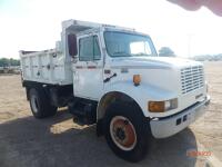 2001 International 4700 Single-axle Dump Truck, s/n 1HTSCAANX1H396220: DT466E Eng., Auto, Warren 7/8-yard Bed, 83K mi. (Owned by MDOT)