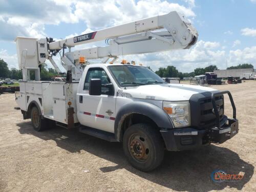2014 Ford F550 4WD Bucket Truck, s/n 1FDUF5HT4EEA87032: Reg. Cab, Powerstro