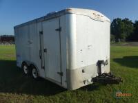 2008 Haulmark 8x14 Enclosed Trailer, s/n 16HG8142186093924: Model GR85X14WT2, T/A, Drop Down Rear Door/Ramp, Side Door (Utility Owned)