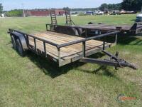 16' Trailer (No Title - Bill of Sale Only): Bumper-pull, 2" Ball, T/A, Pull Out Metal Ramps