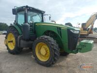 2013 John Deere 8285R MFWD Tractor, s/n 1RW8285RCCP067990: Encl. Cab, 3PH, PTO, Drawbar, 4 Hyd Remotes, w/ Rear Duals, 7348 hrs