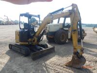 2021 Cat 303.5E2 Mini Excavator, s/n RE900411: Canopy, Aux. Hydraulics, 70" Angle Blade, Cat 16" Bkt. w/ Teeth, 1011 hrs