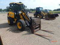 2023 JCB 407 4WD Rubber-tired Loader, s/n 3206972: Canopy, Aux. Hydraulics, Joystick Control, Quick Coupler, 64hp Diesel Eng., Hydrostatic, 1687 hrs