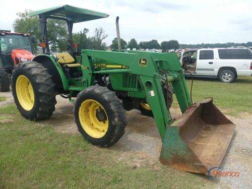 John Deere 5410 MFWD Tractor, s/n LV5410S141883 Rollbar Canopy, JD 540 Loa