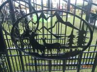 16' Bi-parting Gates w/ Posts: Deer Scene