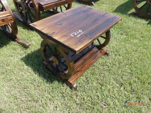 Wagon Wheel End Table